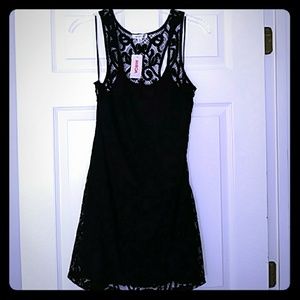 Black Lace Mini Dress